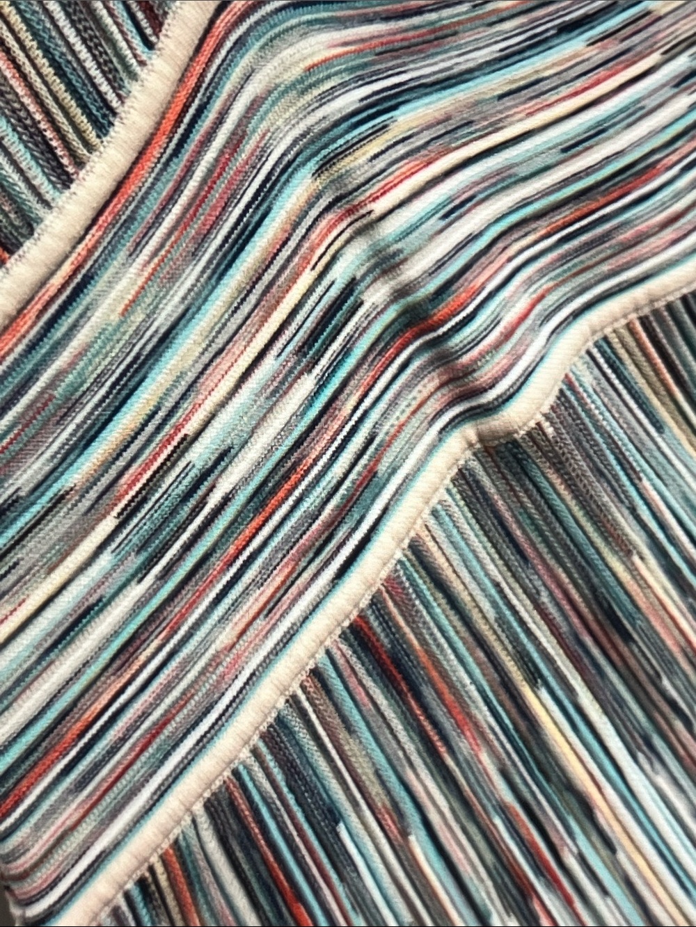 Missoni Multicolor Striped V-Neck Pleated Midi Dress - Picture 5 of 8